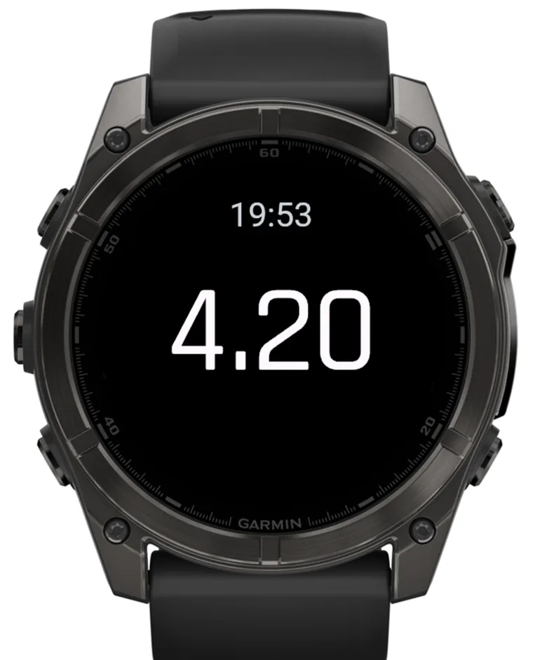 AltiFenix showing 4.20 km above ground in freefall on a Garmin fēnix 8